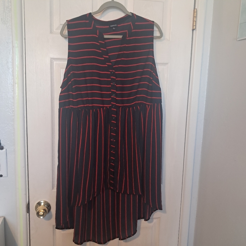 NWOT Torrid Striped Hi Low Tunic